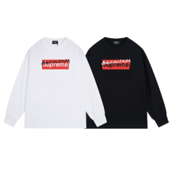 Balenciaga x Supreme printed long-sleeved shirt!